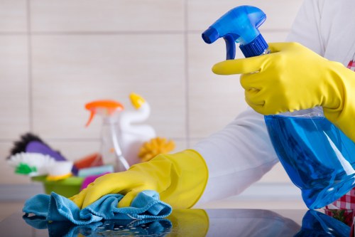 Local cleaning team working in a Watford residential property