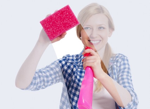 Cleaner maintaining a shared hallway in Watford