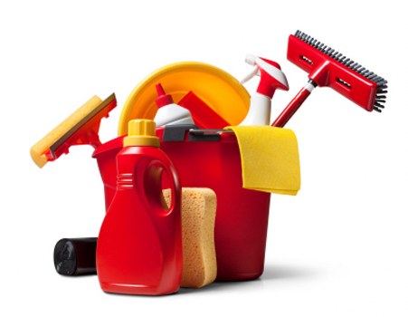 Risk assessment being carried out before a cleaning job